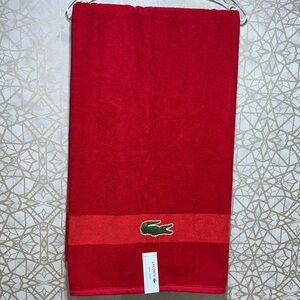 Lacoste Red Bath Towel